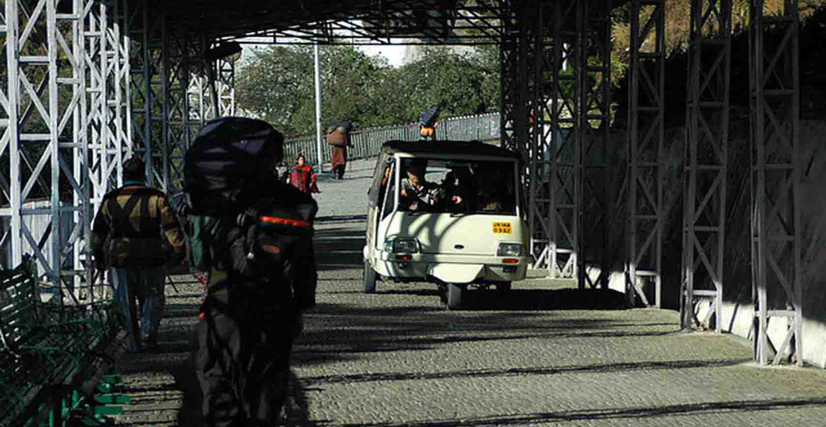 Battery car on the track from Ardhkuwari towards the Vaishno Devi Bhawan